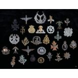 Quantity of reproduction British army cap badges, various regiments and corps, (30)