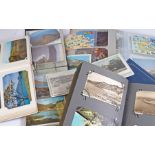 Six postcard albums containing coloured UK postcards (6)