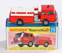 Matchbox Superfast Fire Pumper Truck 29 boxed as new