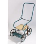 Triang dolls push chair, with blue metal frame