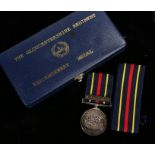 Gloucestershire Regiment Tercentenary Medal, in case