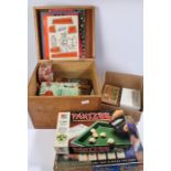 Board games and playing cards, to include draughts, tidley winks, canasta, dominoes etc. (qty)