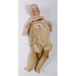 Armand Marseille bisque doll, the neck stamped 370 A.M. 2-0 DEP made in Germany