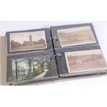 Postcard album containing approximately 200 UK postcards, to include Alderley Edge, Leek,