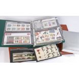 Five albums of Royal mail stamp postcards, sundry postcards and advertising cards etc. (5)