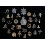 Quantity of reproduction British army cap badges, various regiments and corps, (30)