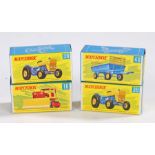 Two Matchbox Ford Tractor 39, Hay Trailer 40, Case Tractor 16, all boxed as new (4)