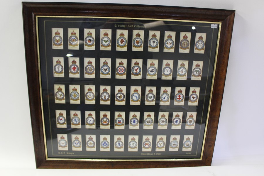 Framed cigarette cards, Will's cigarettes allied army leaders, Player's cigarettes regimental crests - Image 2 of 2