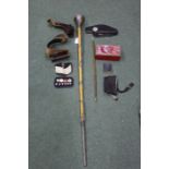 Boys Brigade items, to include 9th North Suffolk Company standard with metal cap and leather holder,