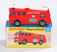 Matchbox Superfast Merryweather Fire Engine 35 boxed as new