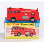 Matchbox Superfast Merryweather Fire Engine 35 boxed as new