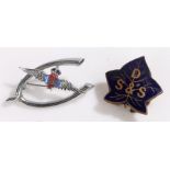 World War One Disabled Soldiers & Sailors DS&S lapel badge, RAF sweetheart brooch in the form of a