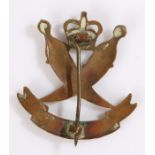 Scarce Aden Protectorate Levies bi metal headdress badge, Queens Crown, worn 1953-1961, pagri pin
