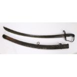 1796 Light Cavalry Sabre, overall poor condition with one langet missing, wooden handle rotten,