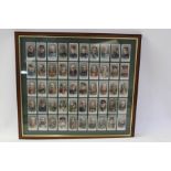 Framed cigarette cards, Will's cigarettes allied army leaders, Player's cigarettes regimental crests