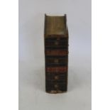Y Bibl Santiadd, a brown leather bound Welsh language bible, published Caerfyrddin/ Carmarthen 1830