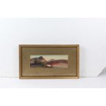 M Grahame, pair of landscape scenes, signed watercolours, D WIlliams, sailing barge on the river