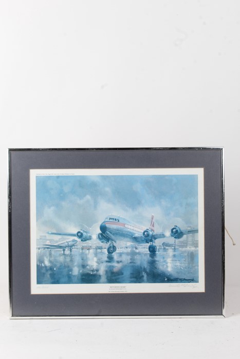 Pair of Kenneth McDonough limited edition aeroplane prints, "Returning Home" ,45/500, "Connie" 49/
