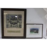 Pictures and prints to include black and white photograph of Walthamstow Wanderers cricket club