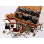 Costume jewellery, to include rings, brooches, watch chains, Queen Elizabeth II silver jubilee