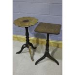 19th Century mahogany occasional table, together with another, (2)