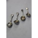 Four silver teaspoons, various dates and makers, 3oz