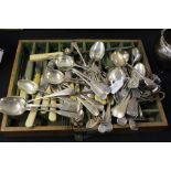 Plated flatware, to include ladles, spoons, forks, knives etc. (qty)