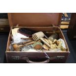 Works of art to include vintage gloves, glove stretchers, knife rests, magnifying glass etc. all