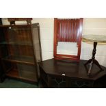 Furniture, to include a Television stand, bookcase, magazine rack. folding chair and occasional