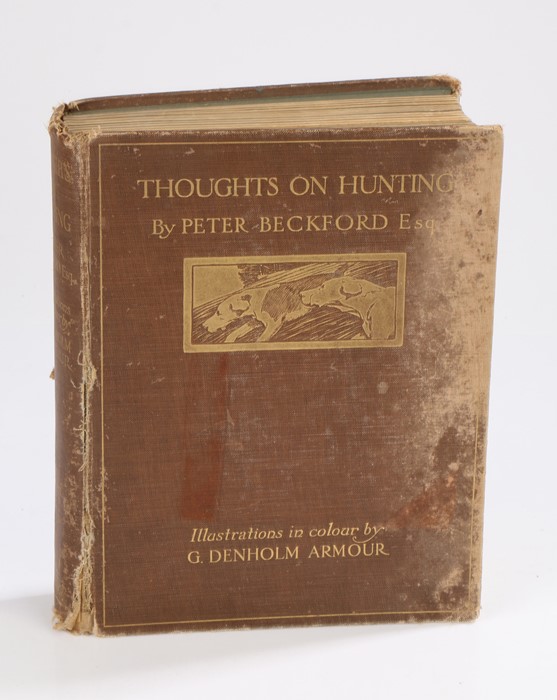 Thoughts on Hunting by Peter Beckford Esq. illustrations in colour by G. Denholm Armour, published - Image 2 of 6