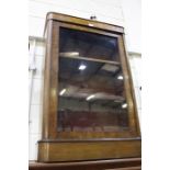 Victorian mahogany display cabinet, the glazed door opening to reveal three shelves, 64.5cm wide