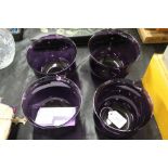 Set of four Georgian purple glass finger bowls, 12.5cm diameter (4)