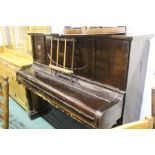 Upright piano, rosewood framed,