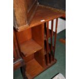 Edwardian mahogany revolving library bookcase, 46cm wide