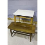 Mid 20th Century Benchairs draw leaf table, together with a mid 20th Century Remploy teak coffee