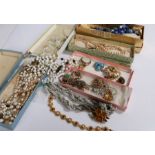 Costume jewellery, to include necklaces, brooches, pendants etc. (qty)