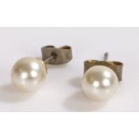 Pair of pearl stud earrings