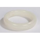 White jade bangle, 73mm external diameter, 56mm internal diameter