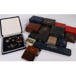 Collection of jewellery and watch boxes, various sizes and styles (qty)