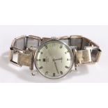 Tissot Seastar gentlemans wristwatch, the signed silver dial with baton markers, 34mm diameter