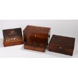 Collection of boxes, to include a Windsor Newton artist box, a Tunbridge ware box, a 19th Century