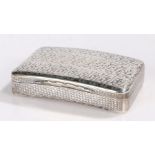 19th Century Russian silver and niello snuff box, Moscow, maker possibly Fyodor Ivanov, the lid with