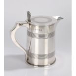 George III silver lidded jug, Sheffield 1806, maker Thomas Law or Thomas Lambourn, the lid with