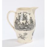 19th Century Staffordshire American Maritime jug, with the Ship Caroline to one side the opposing