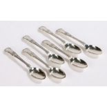 Set of six Edward VII silver teaspoons, Sheffield 1906, maker Atkin Brothers, with Kings pattern