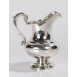 Victorian Scottish silver jug, Edinburgh 1841, maker Robb & Whittet, with acanthus leaf capped