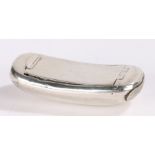 George III silver snuffbox/ vesta case, Birmingham 1811, maker Joseph Wilmore, of curved form with