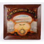 19th Century Greenwich Boat Race sign, the central section of the sign titled The Greenwich 95th,