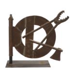 Quincaillerie weathervane shop sign, the hardware sign with tools forming the weathervane 52.5cm