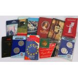 Collection of uncirculated coins, various capsuled coins within sleeves